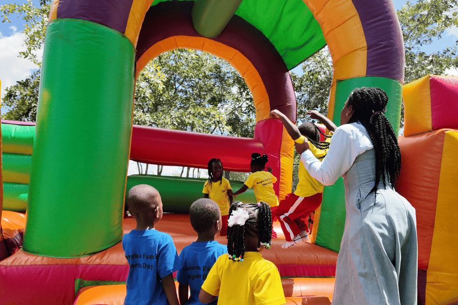 kids in jump castle